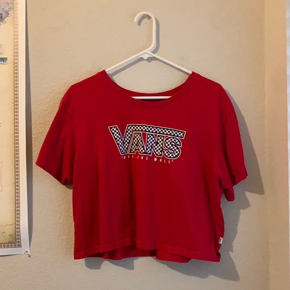 Red Vans Crop Top